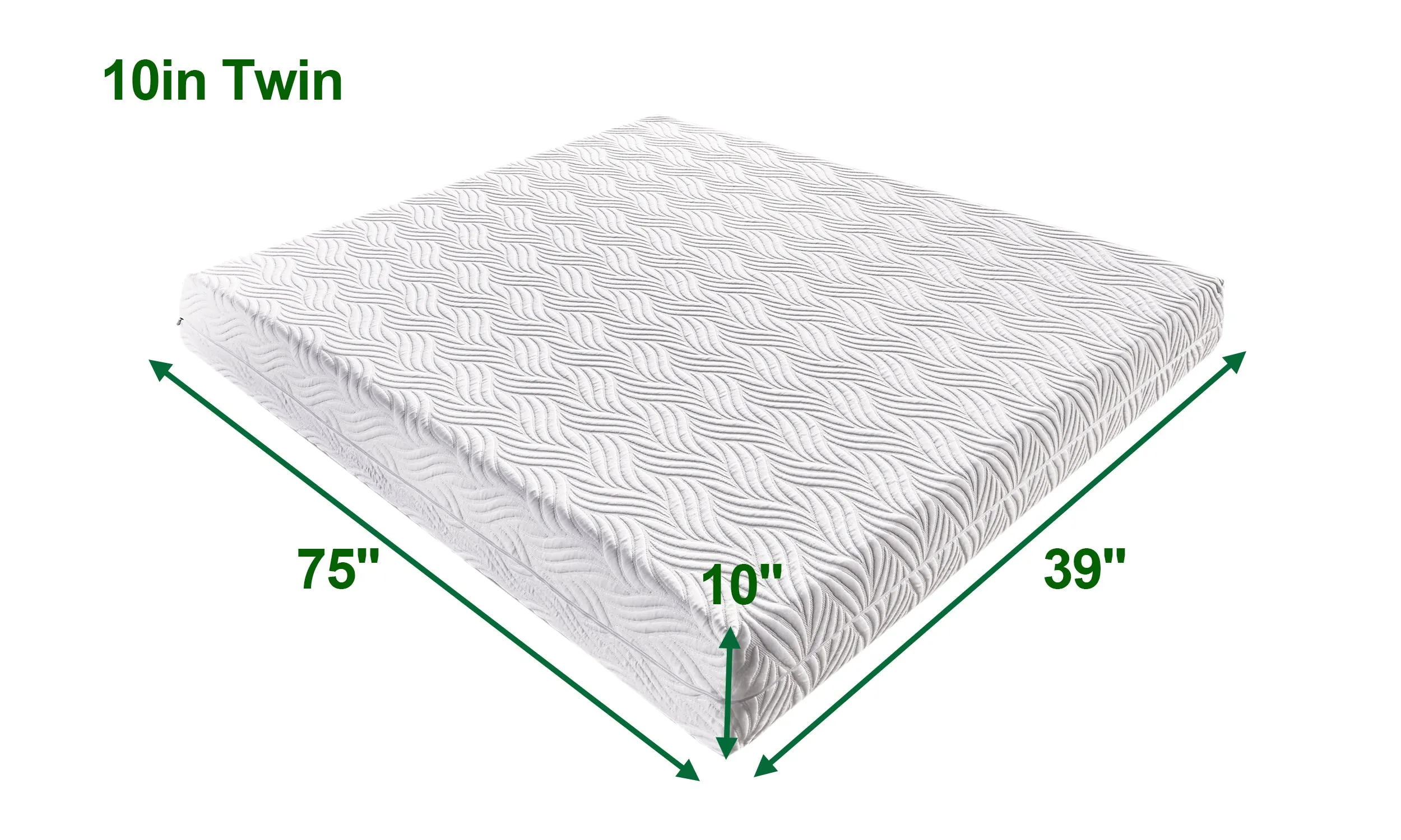 10" Memory Foam Mattress with CertiPUR-US Certified - Twin