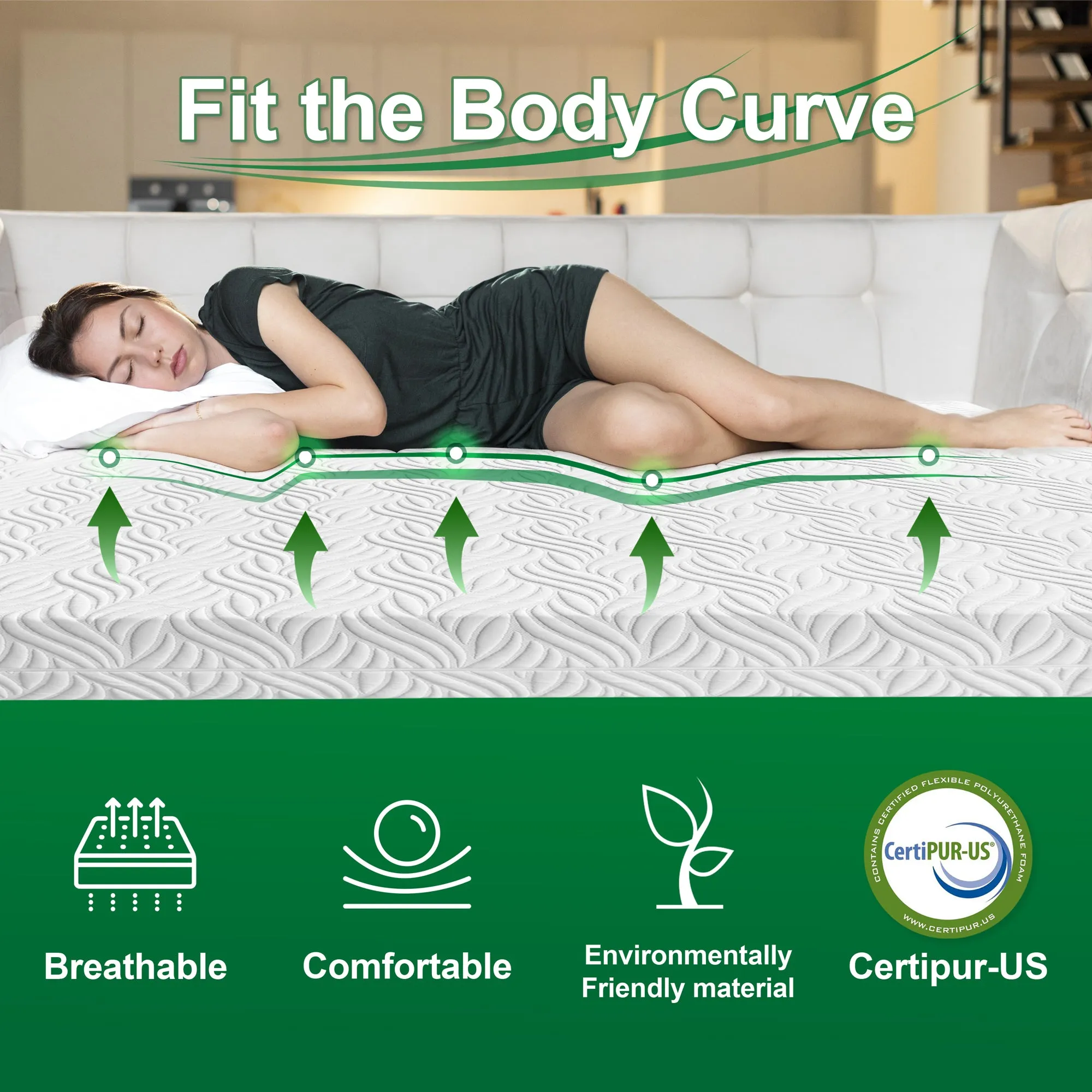 10" Memory Foam Mattress with CertiPUR-US Certified - Twin