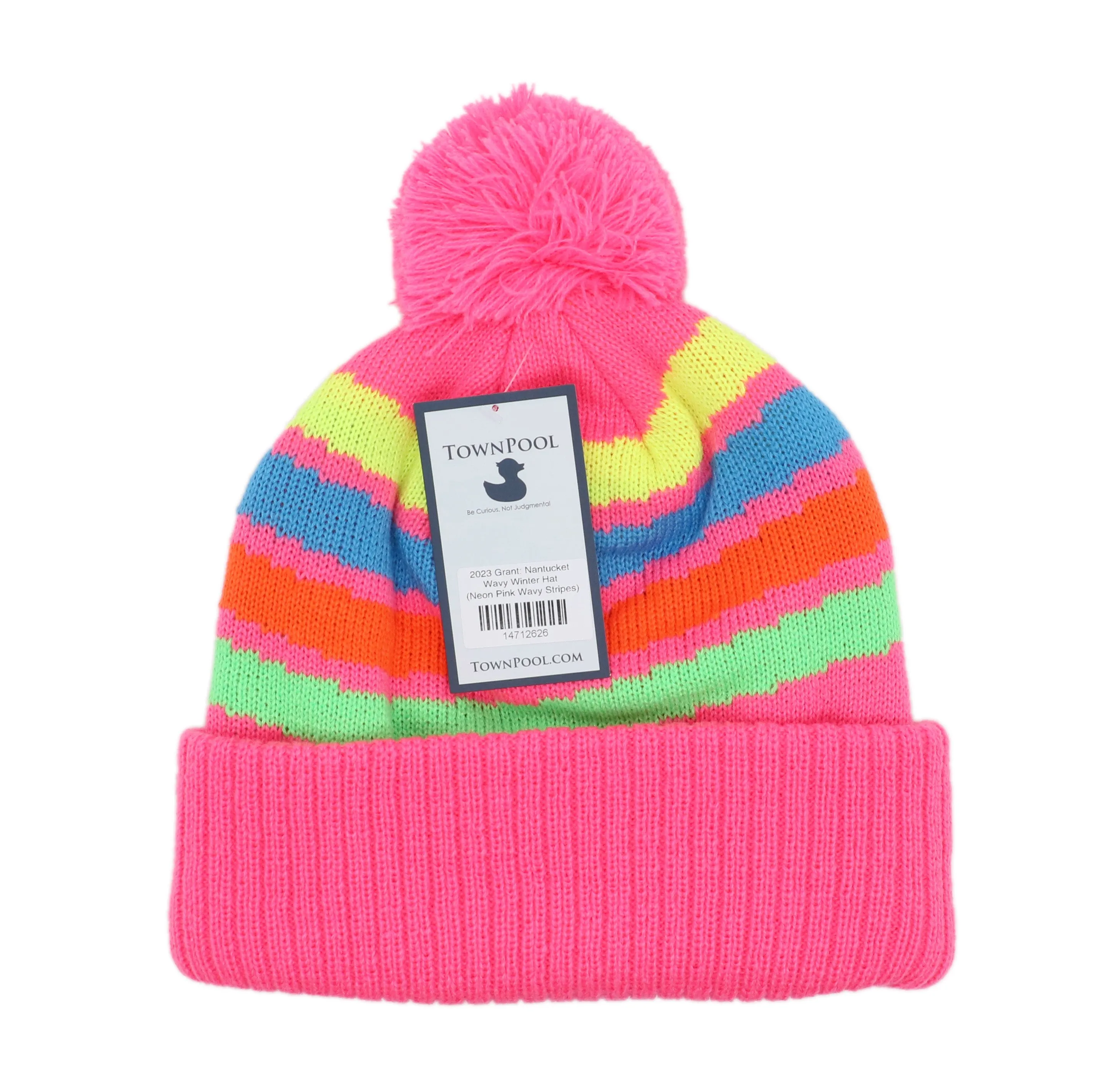 2024 Grant: Nantucket Wavy Winter Hat - Neon Pink