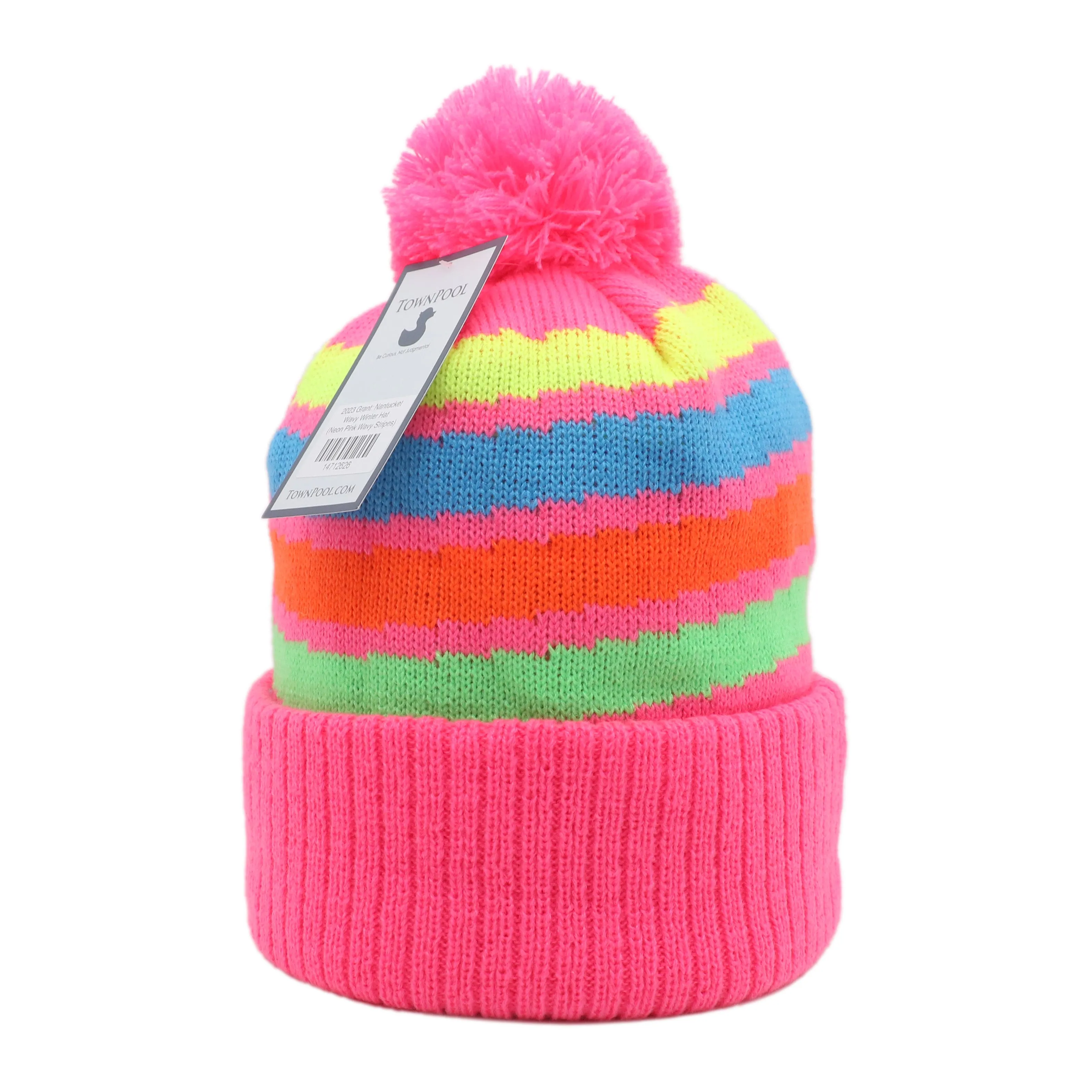 2024 Grant: Nantucket Wavy Winter Hat - Neon Pink