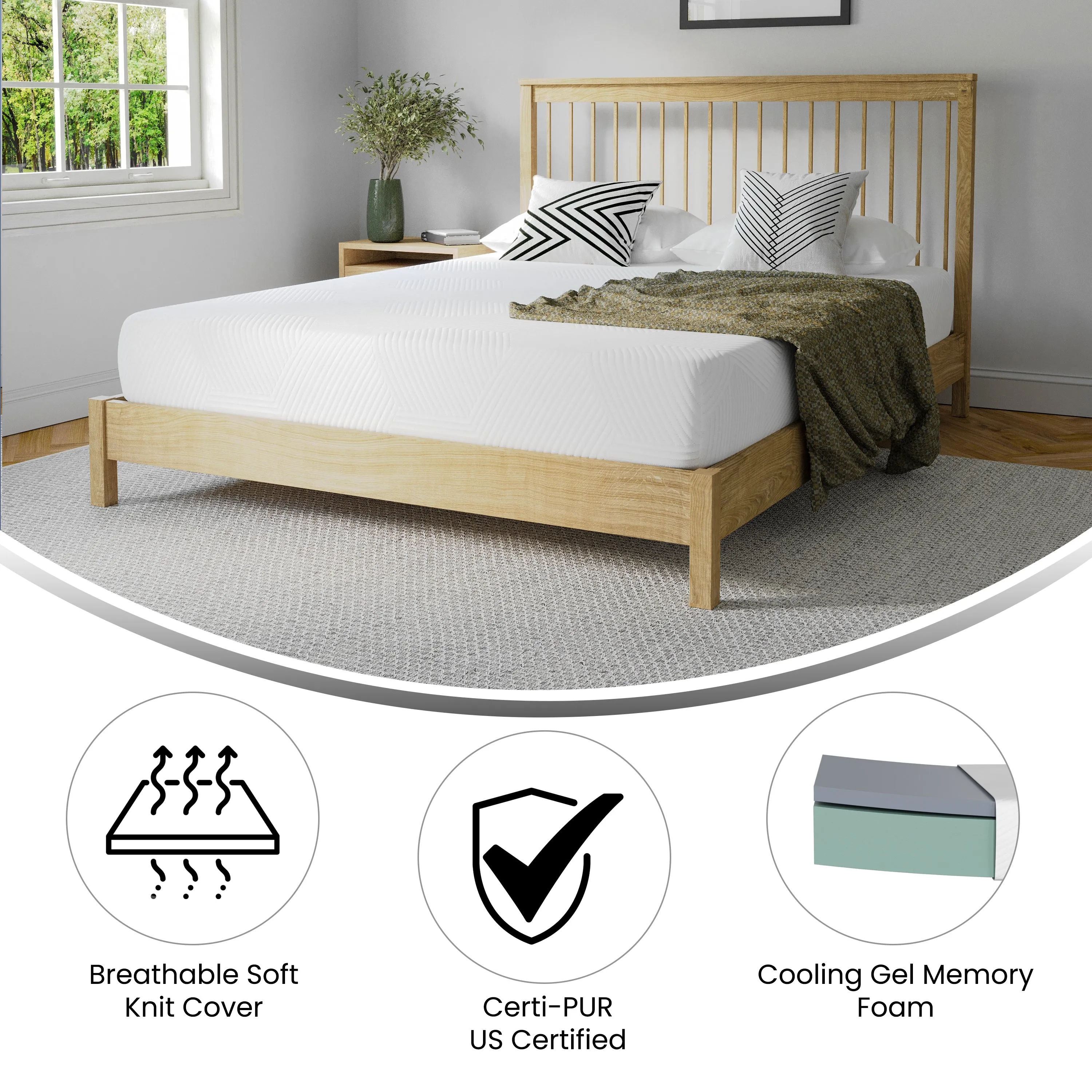 8" Queen Memory Foam Mattress CL-MF101-8-Q-GG