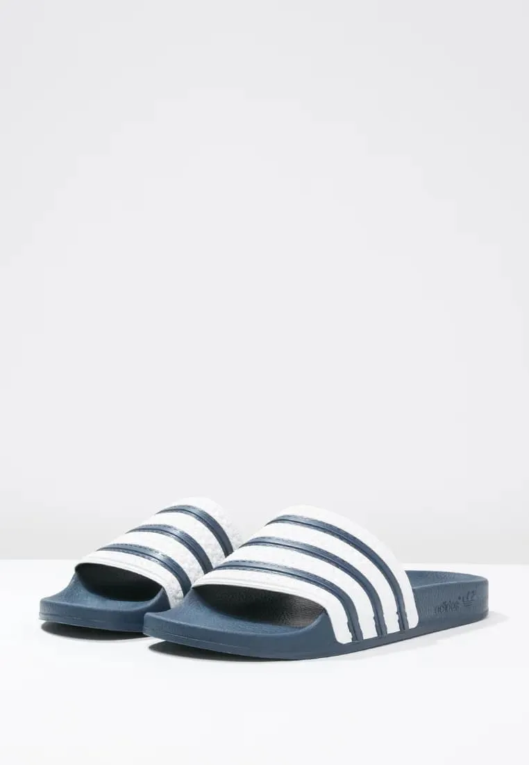 Adidas Originals Adilette Unisex Swim Slides, Navy/White