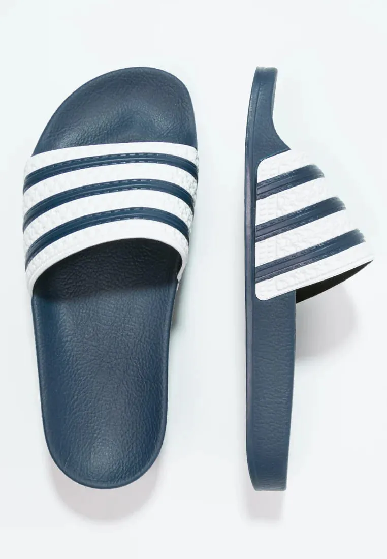 Adidas Originals Adilette Unisex Swim Slides, Navy/White