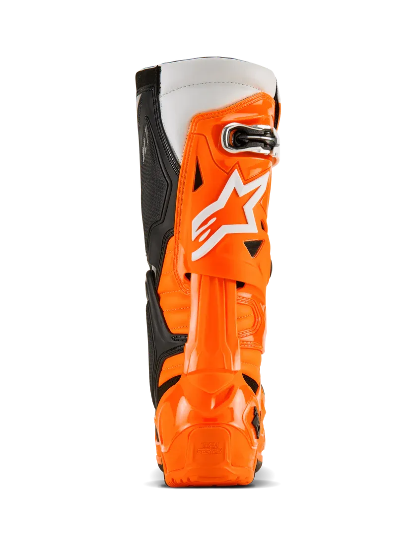 Alpinestars Tech 10 Enduro Boots Orange Fluo Black White