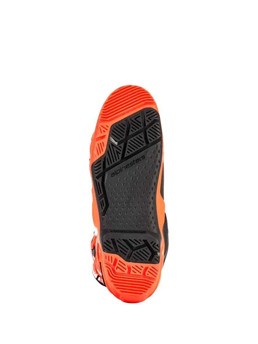 Alpinestars Tech 10 Enduro Boots Orange Fluo Black White