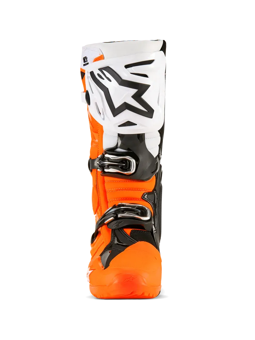 Alpinestars Tech 10 Enduro Boots Orange Fluo Black White