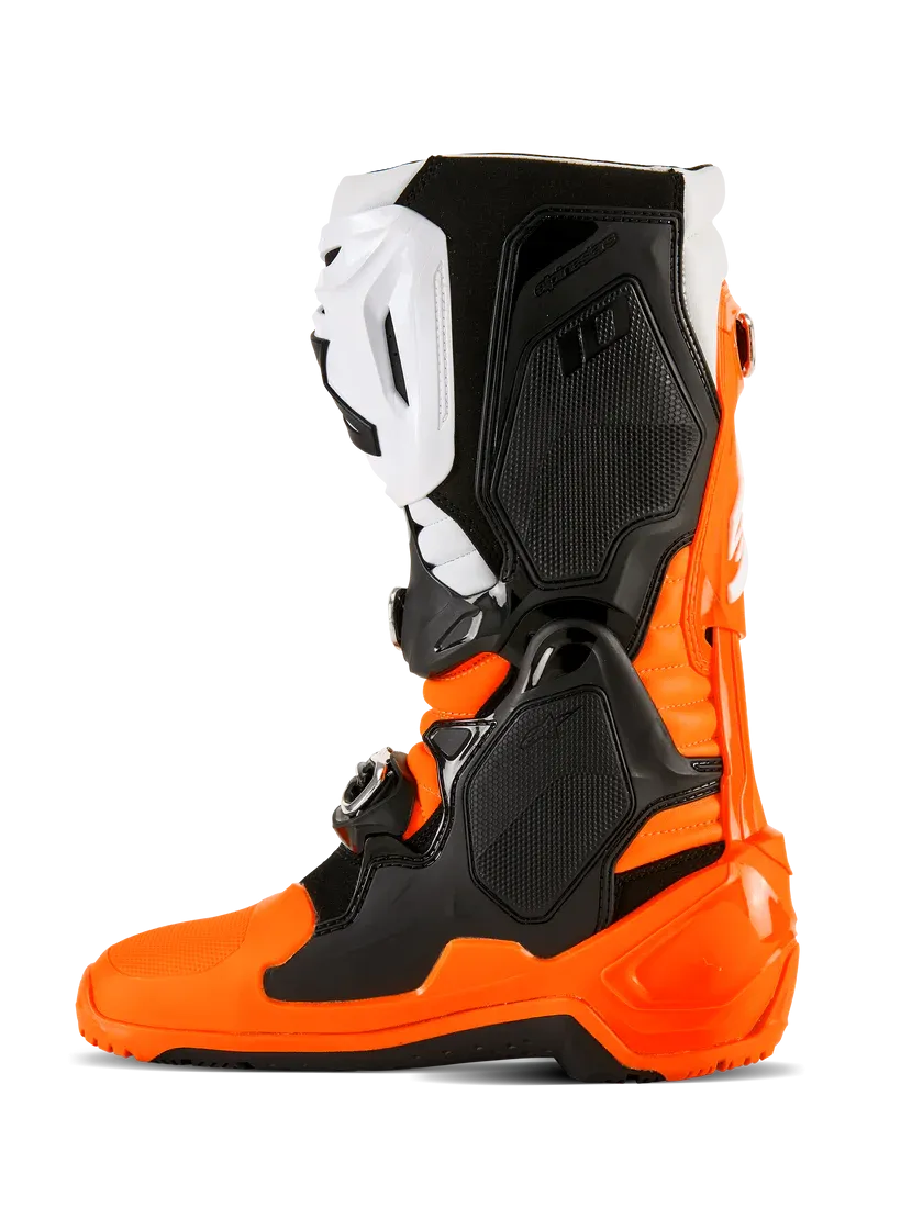 Alpinestars Tech 10 Enduro Boots Orange Fluo Black White