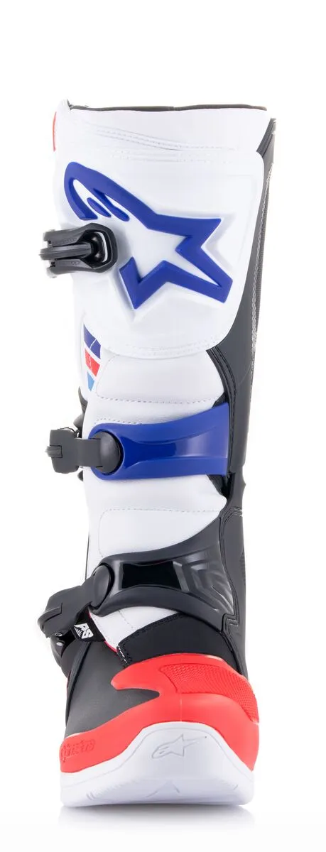 Alpinestars Tech 3 Motocross Boots White Bright Red Dark Blue