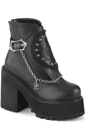 ASSAULT-55 Black Ankle Boots