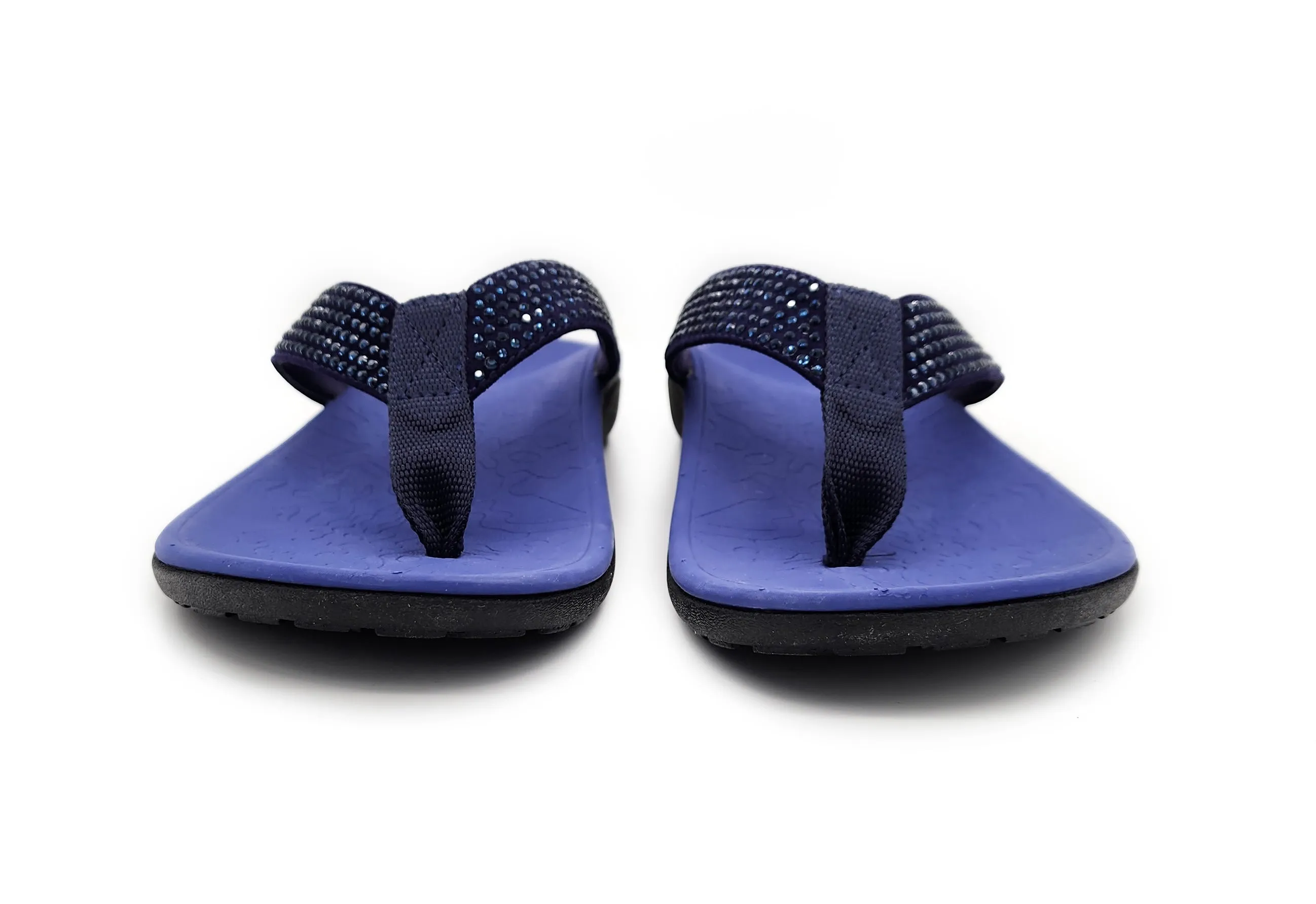 Axign Premium Bling Orthotic Thongs - Navy