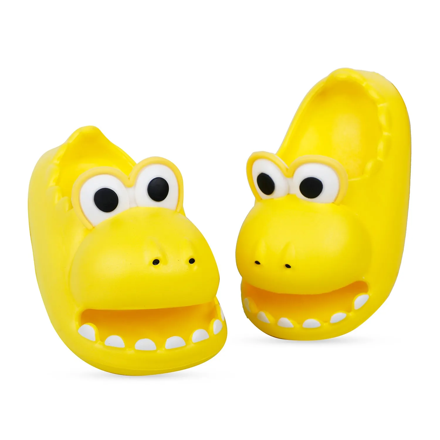 Baby Moo Crocodile Beach Slippers 3D Cartoon Sliders - Yellow