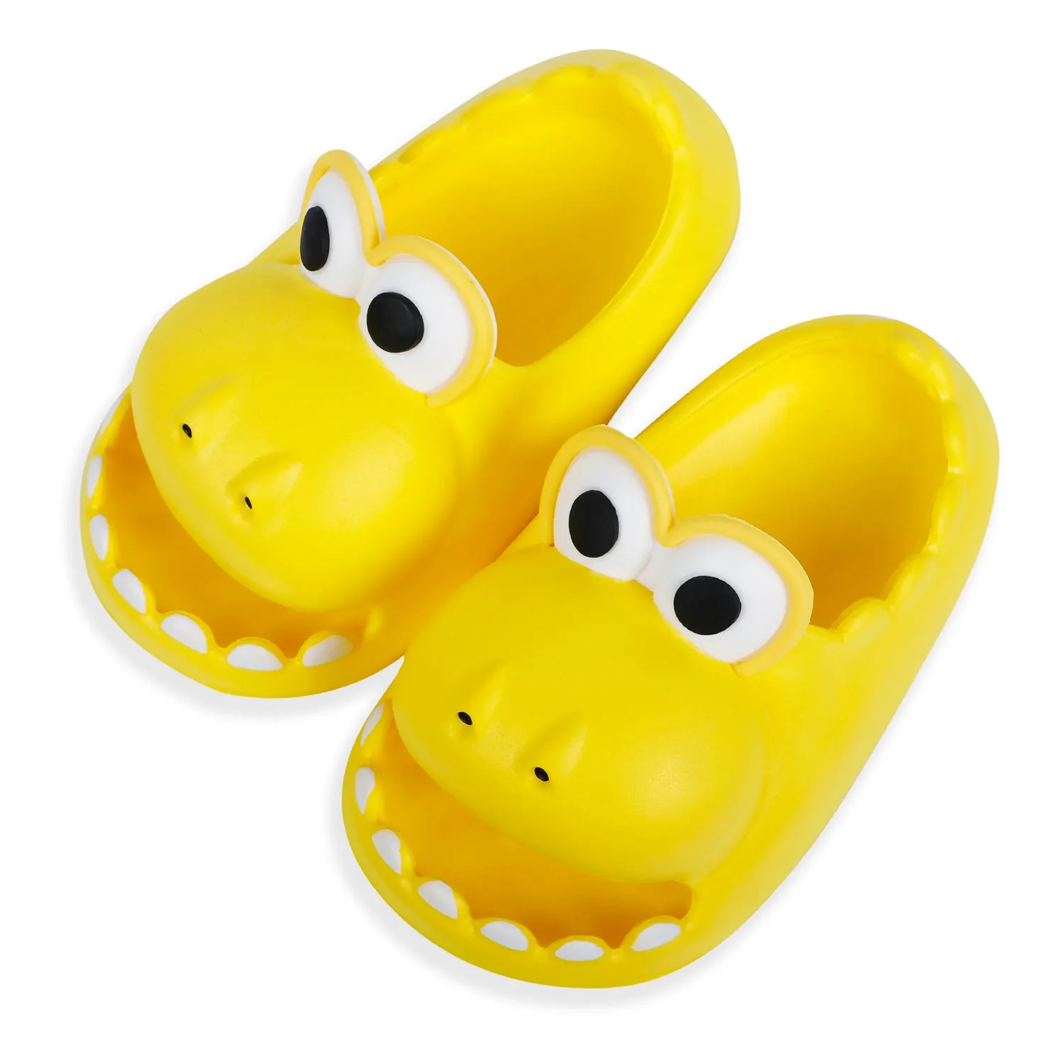 Baby Moo Crocodile Beach Slippers 3D Cartoon Sliders - Yellow