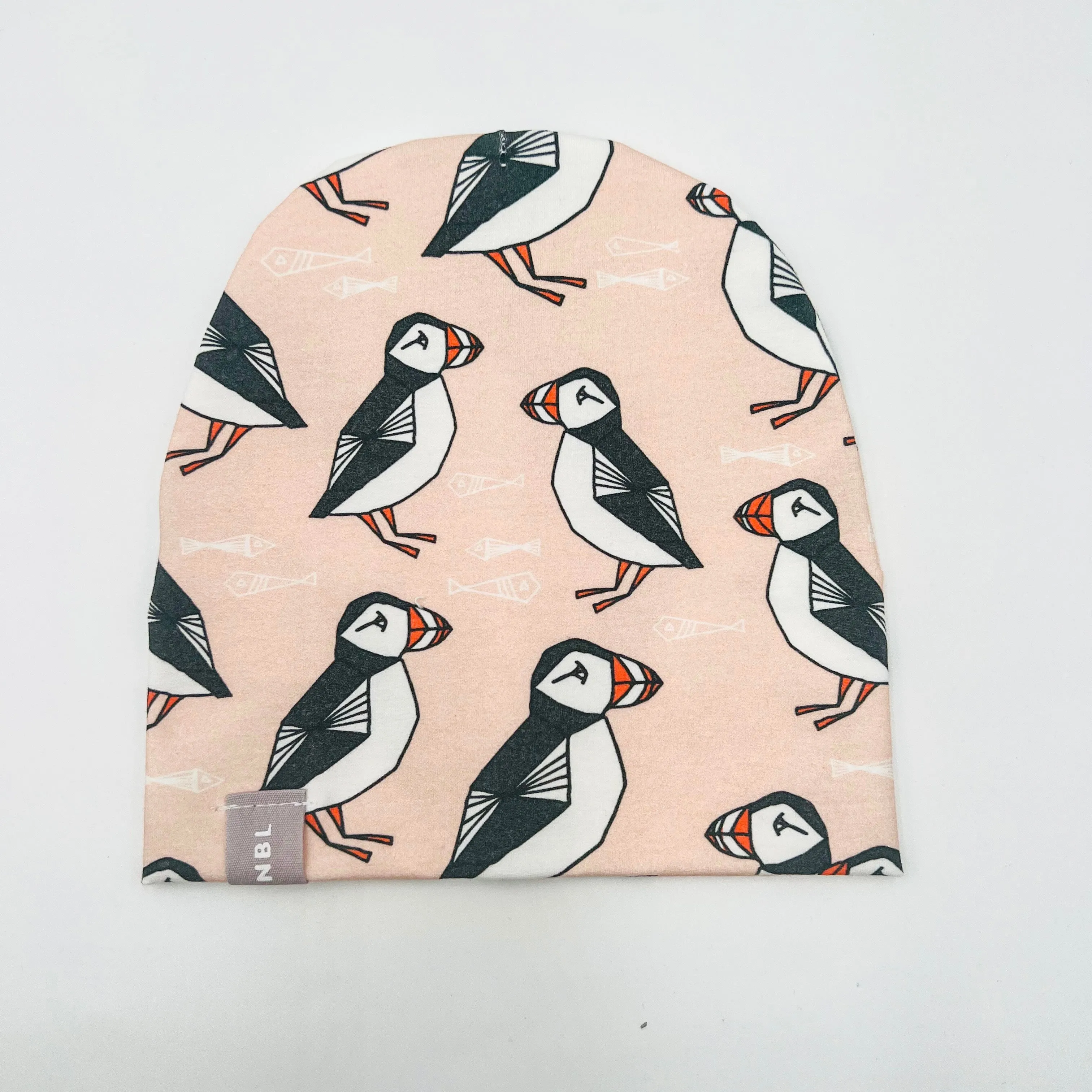 Beanie Hat (Pink Puffin)