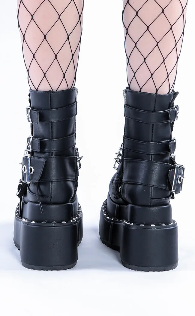 BEAR-150 Black Vegan Platform Boots