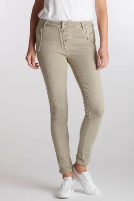 Button Jeans By Italian Star - Beige