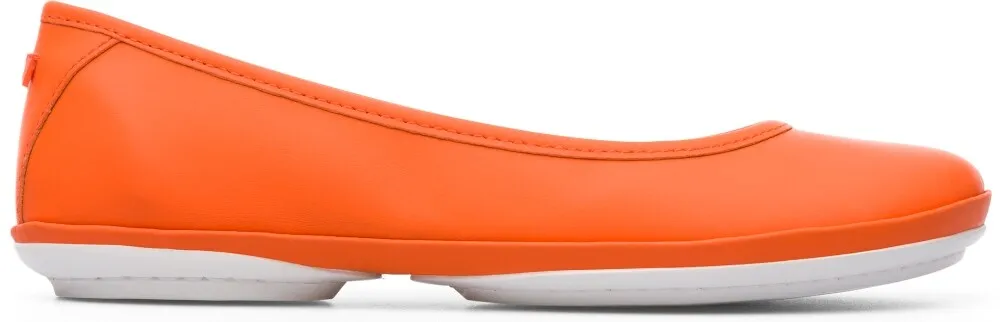 Camper Right Ballet Flats, Neon Orange