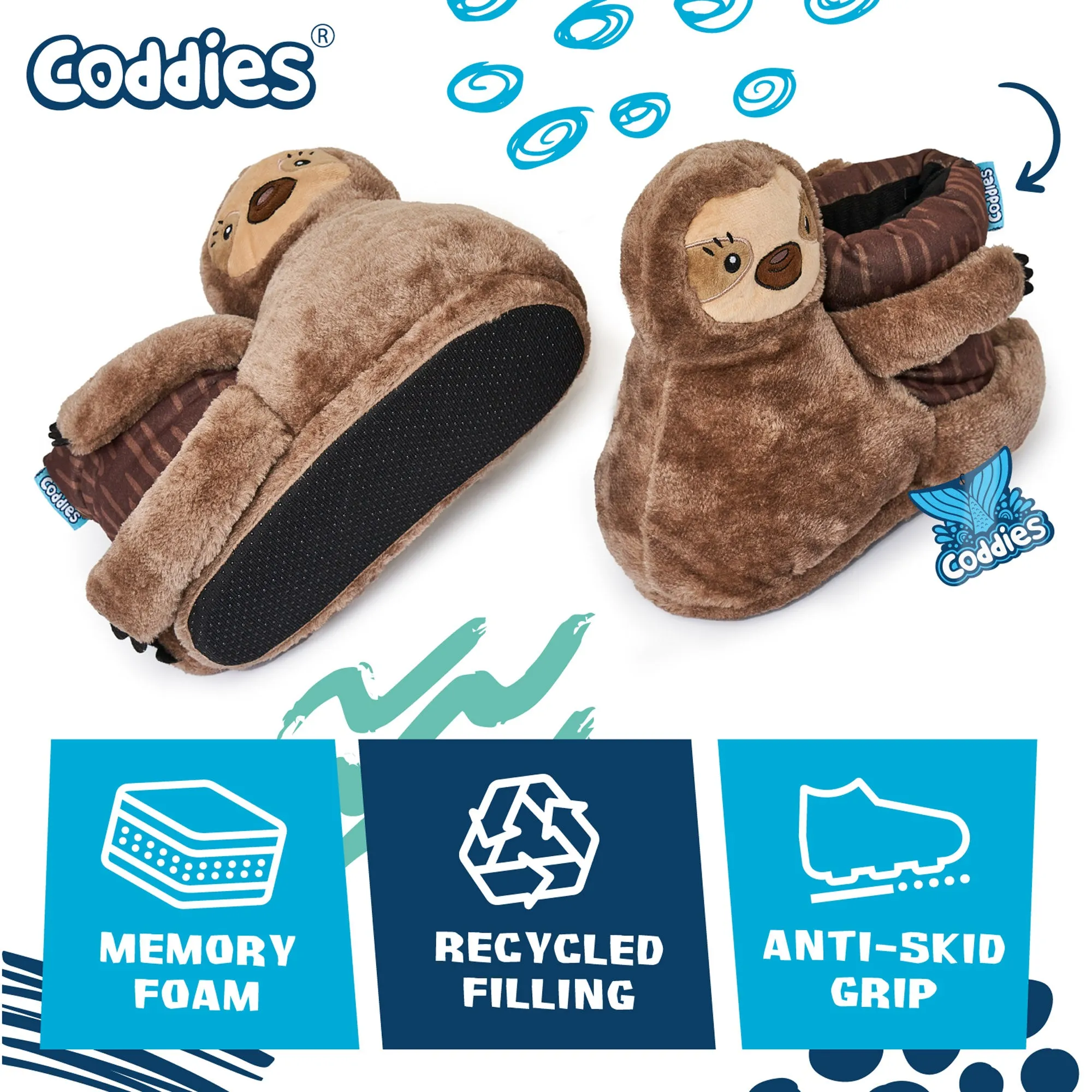 Coddies® Sloth Slippers