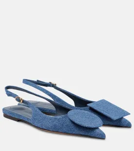 Denim ballet flats les slingbacks duelo Jacquemus, blue