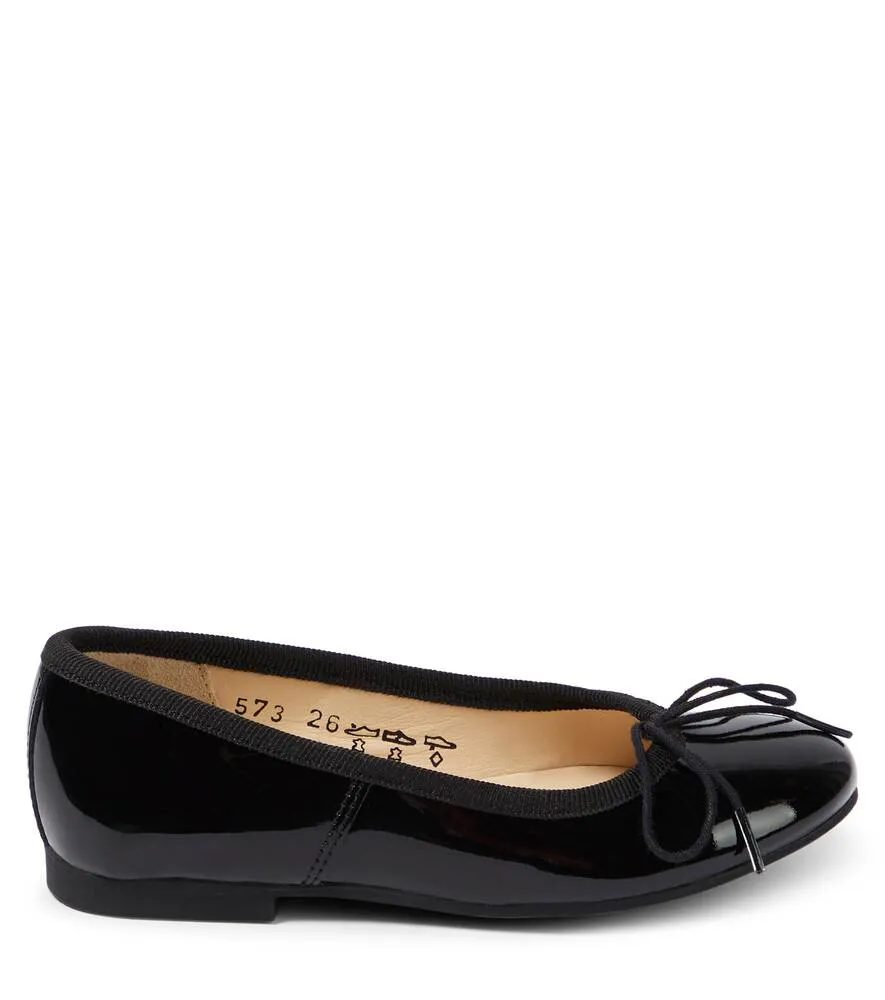 Dory Bal Pom d'Api patent leather ballet flats, black