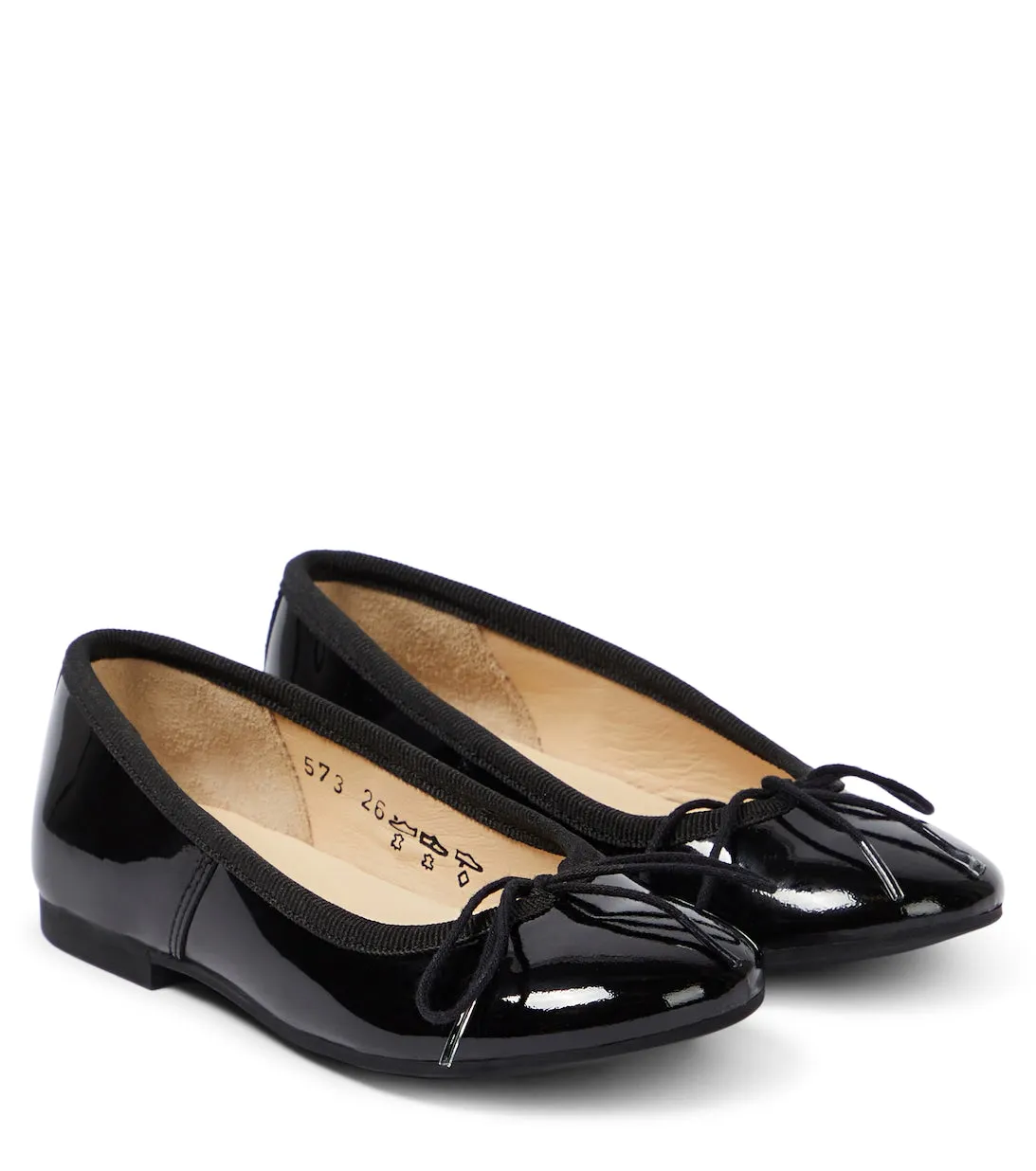 Dory Bal Pom d'Api patent leather ballet flats, black