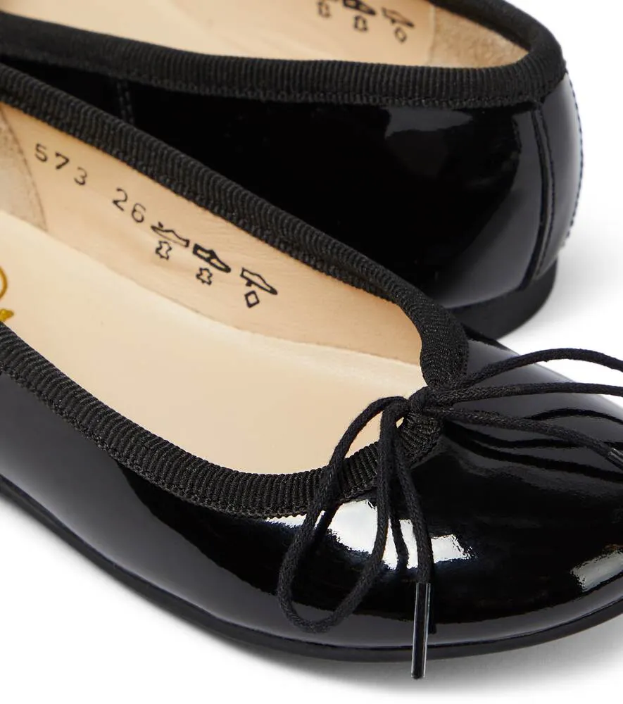 Dory Bal Pom d'Api patent leather ballet flats, black