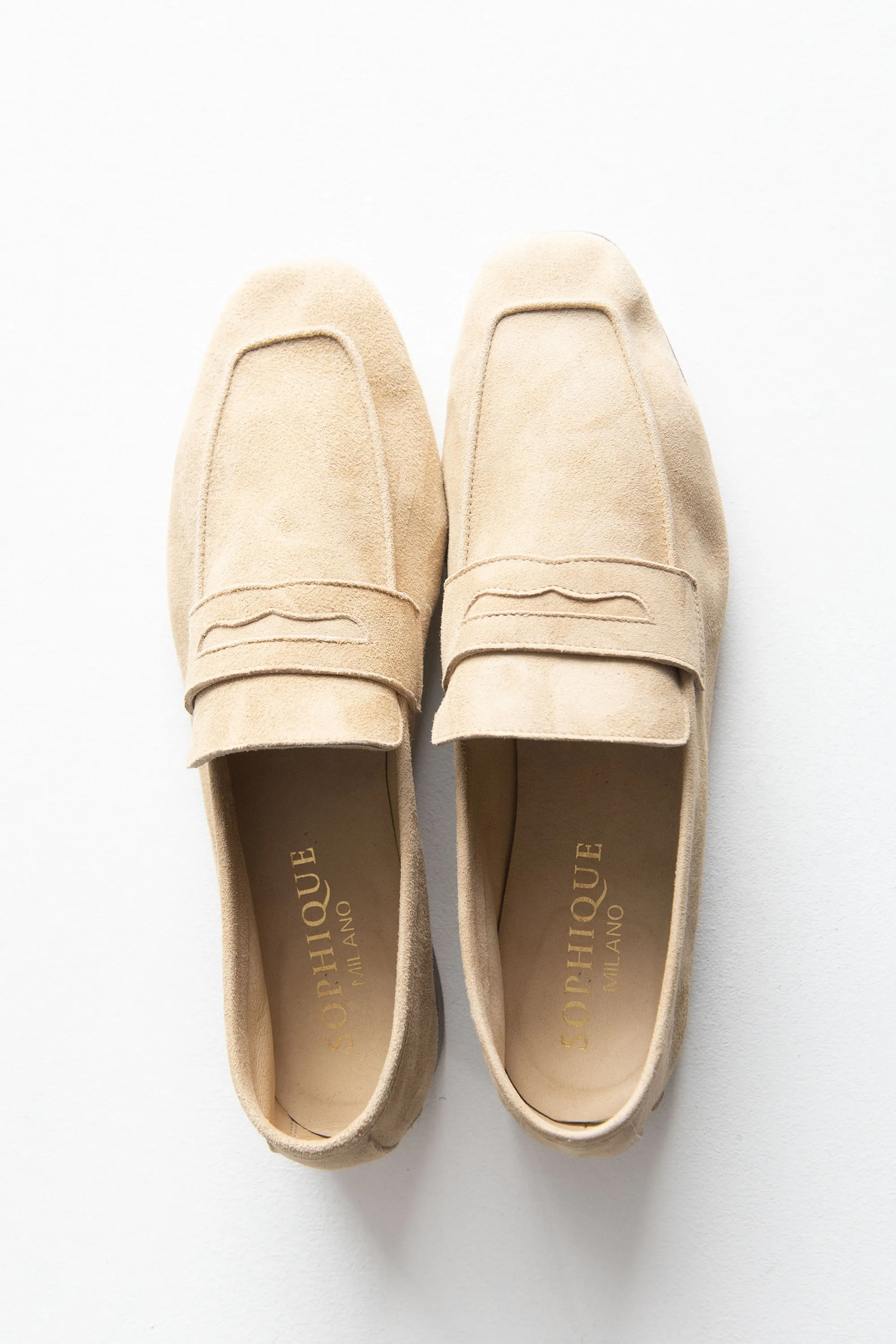 Essenziale Classic Suede Loafer, Sand