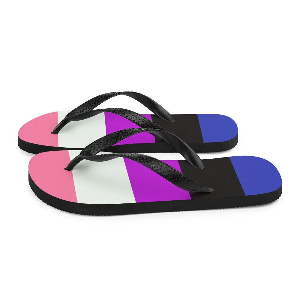 Gender Fluid Flag Flip-Flops