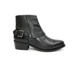 Jully Black Studded Western Boot