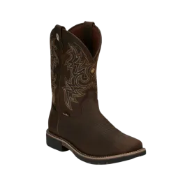 Justin Boot Men's George Strait Fireman Brown Waterproof Cowboy Boots