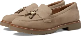 Kacey Tassel Rockport Flats in Mocha Taupe Nubuck