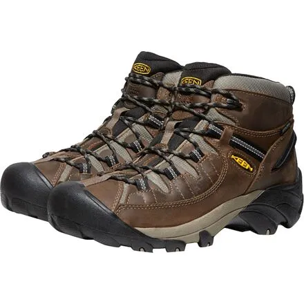 KEEN Men's Targhee II Mid Waterproof Hiking Boot in Shitake/Brindle