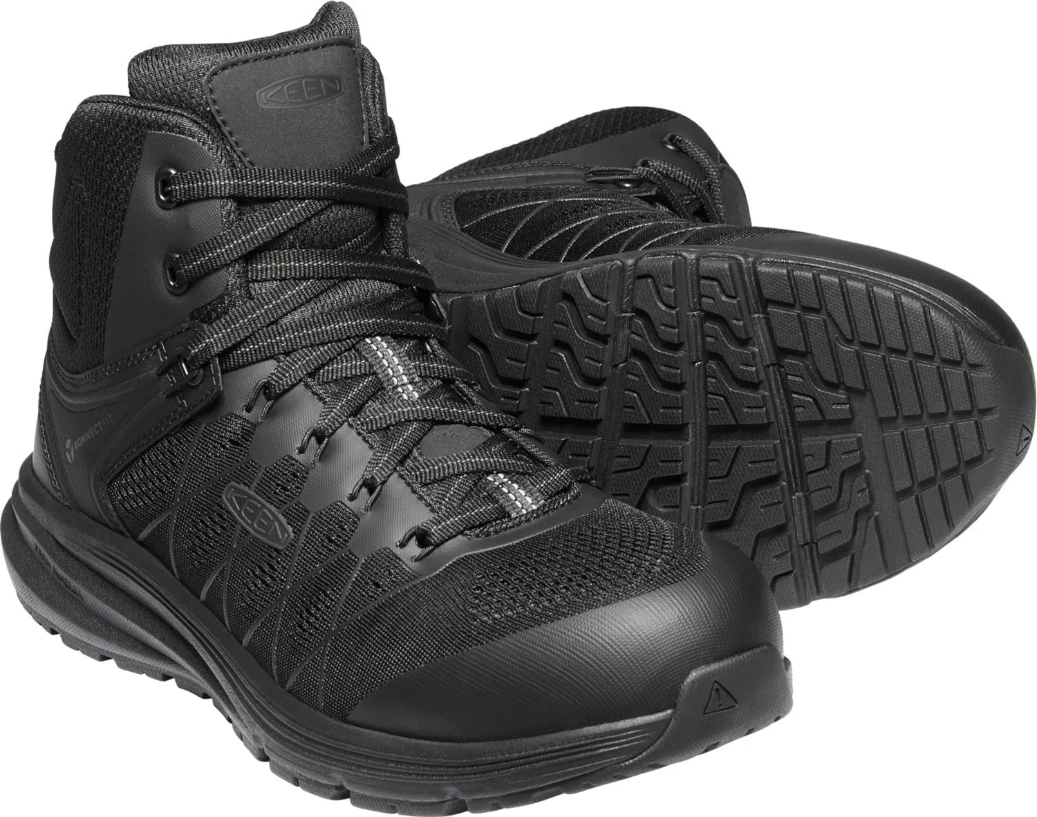 Keen Utility Mens Vista Energy Mid Black/Raven Mesh Work Boots