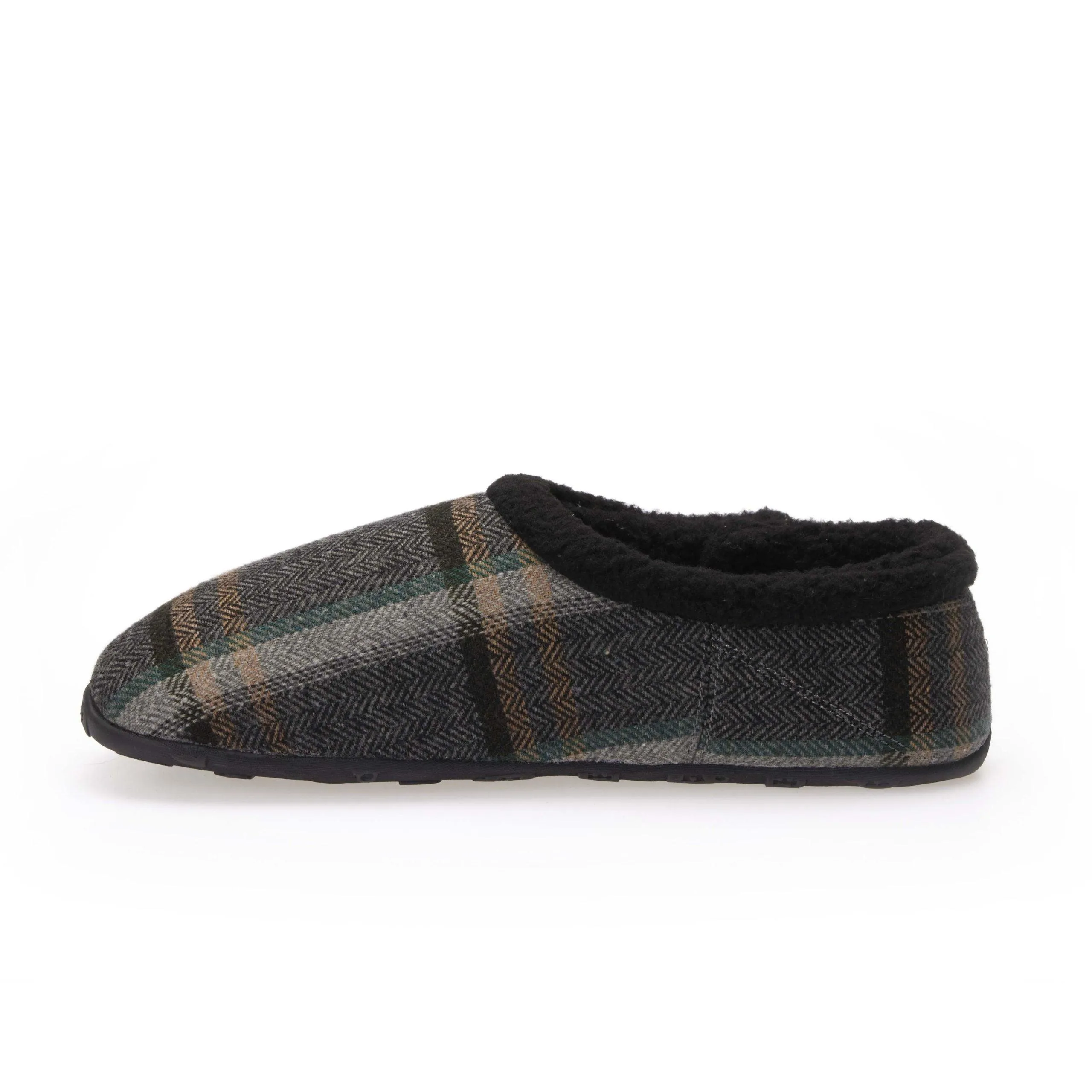 Ken - Mixed Grey Herringbone Men's Slippers