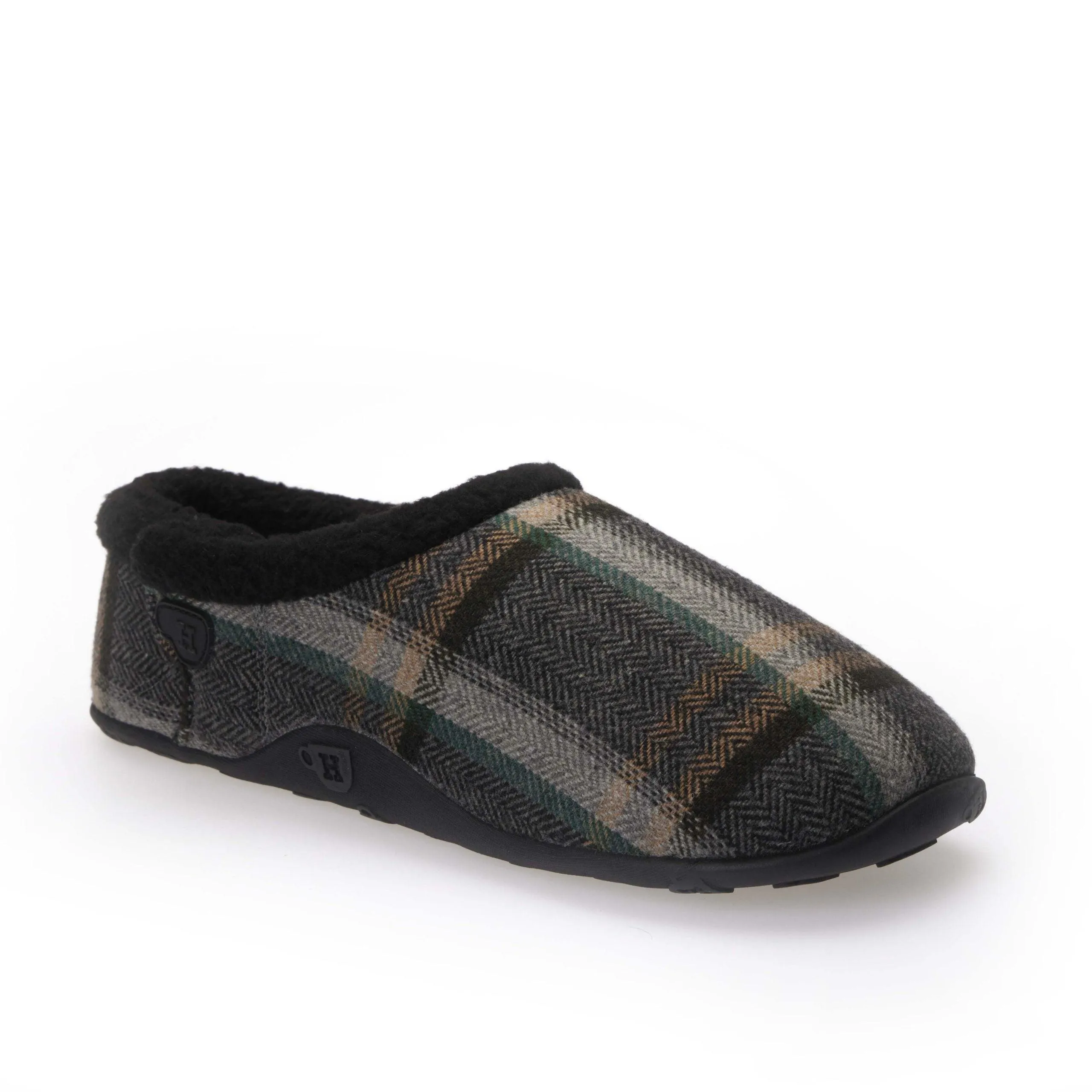 Ken - Mixed Grey Herringbone Men's Slippers