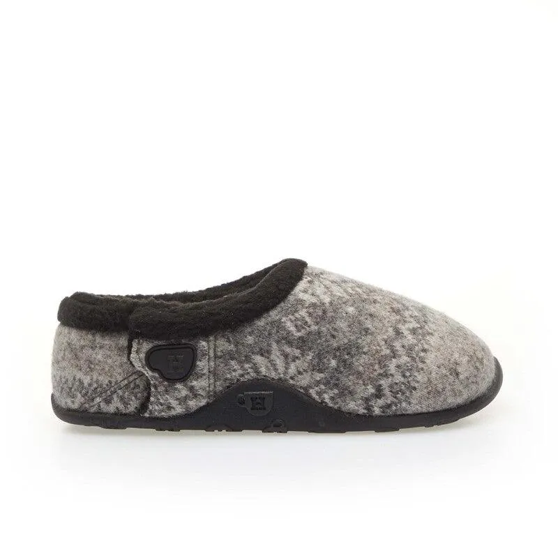 Kris Kids - Grey Black Nordic Patterned Slippers