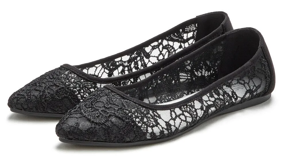 Lascana ballet flats, black