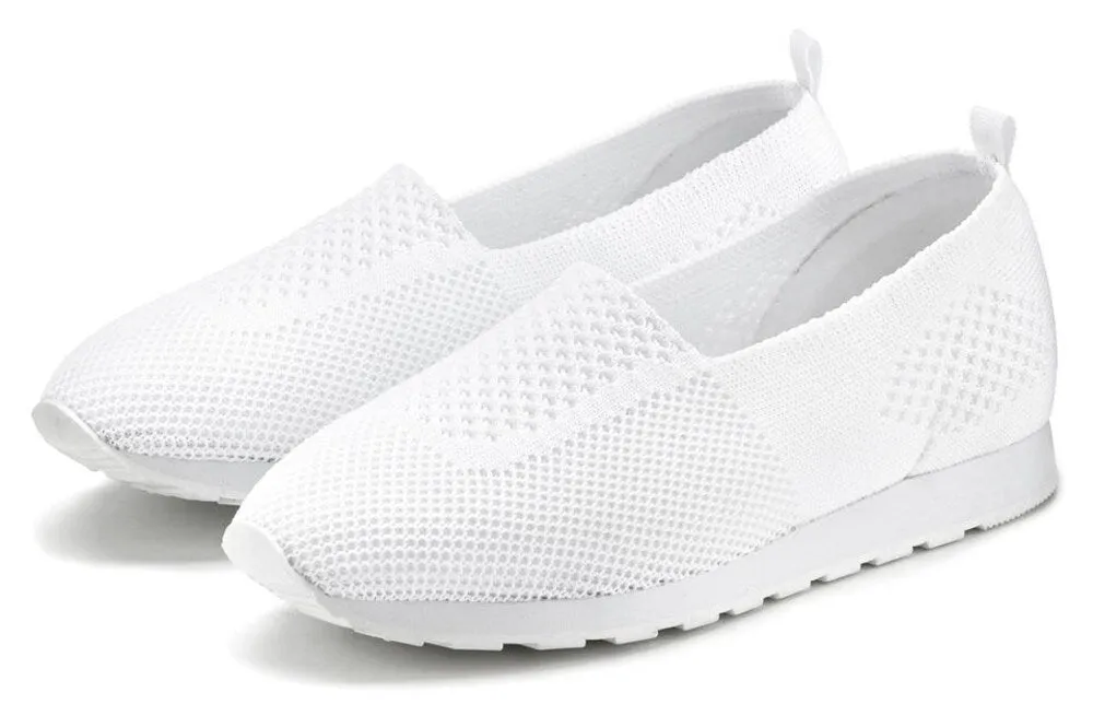 Lascana slip-ons, white