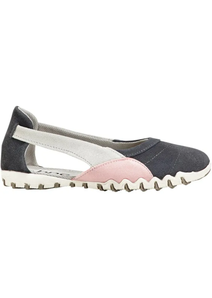 Leather ballet shoes Bpc Bonprix Collection, gray