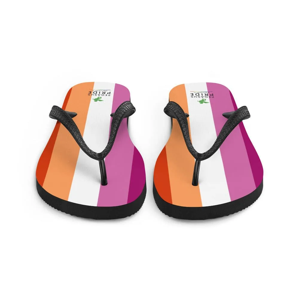 Lesbian Pride Flag Flip-Flops Sandals