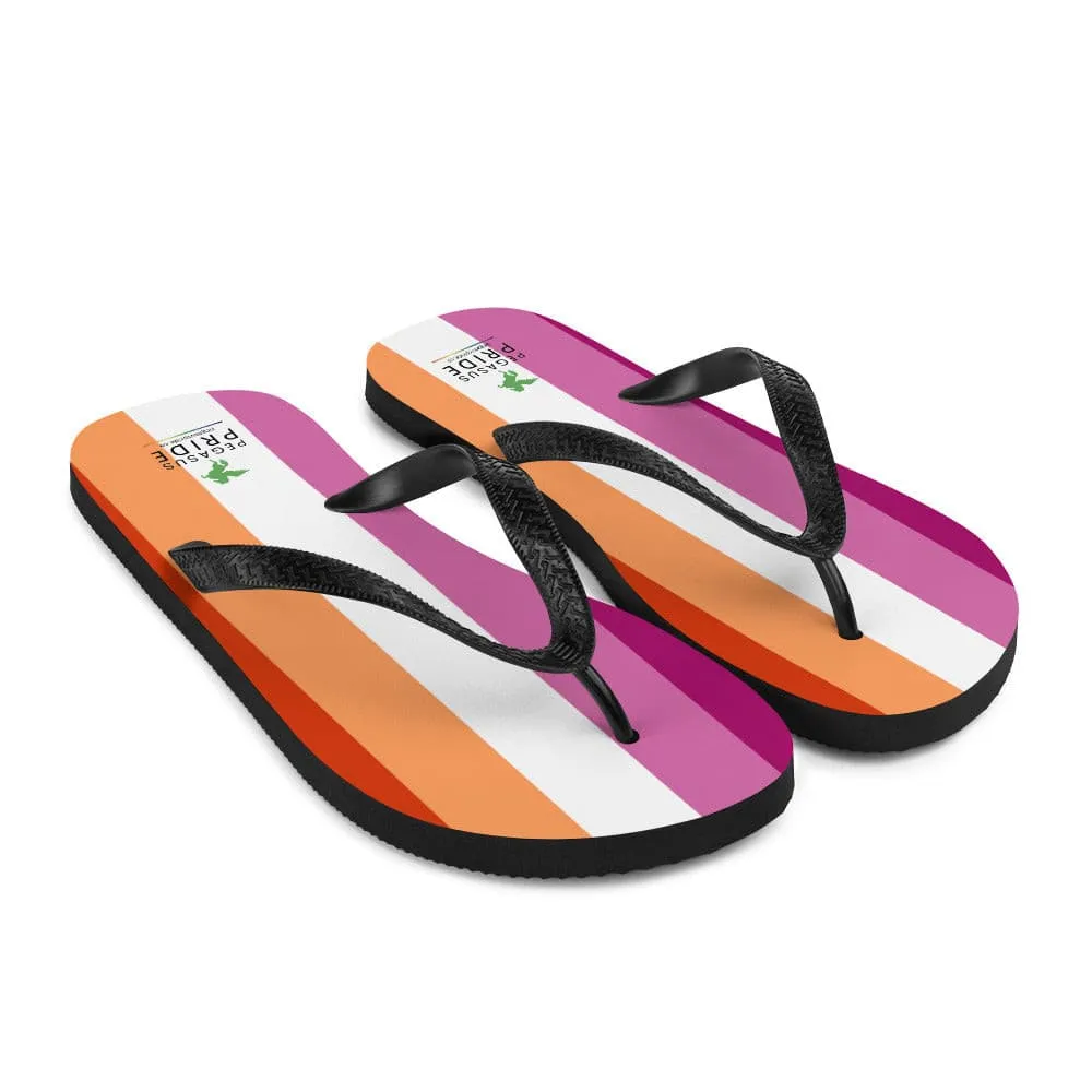 Lesbian Pride Flag Flip-Flops Sandals