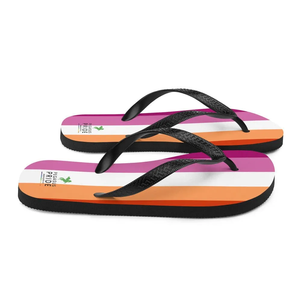 Lesbian Pride Flag Flip-Flops Sandals