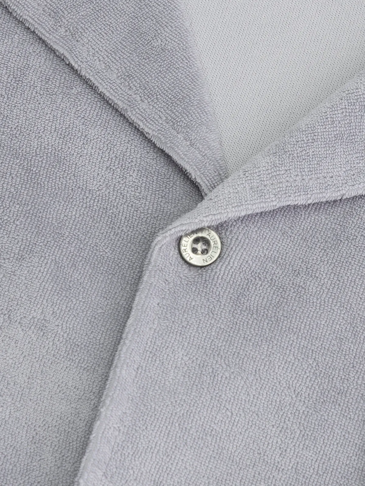 Light Grey Terry Towelling Resort Shirt