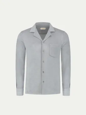 Light Grey Terry Towelling Resort Shirt