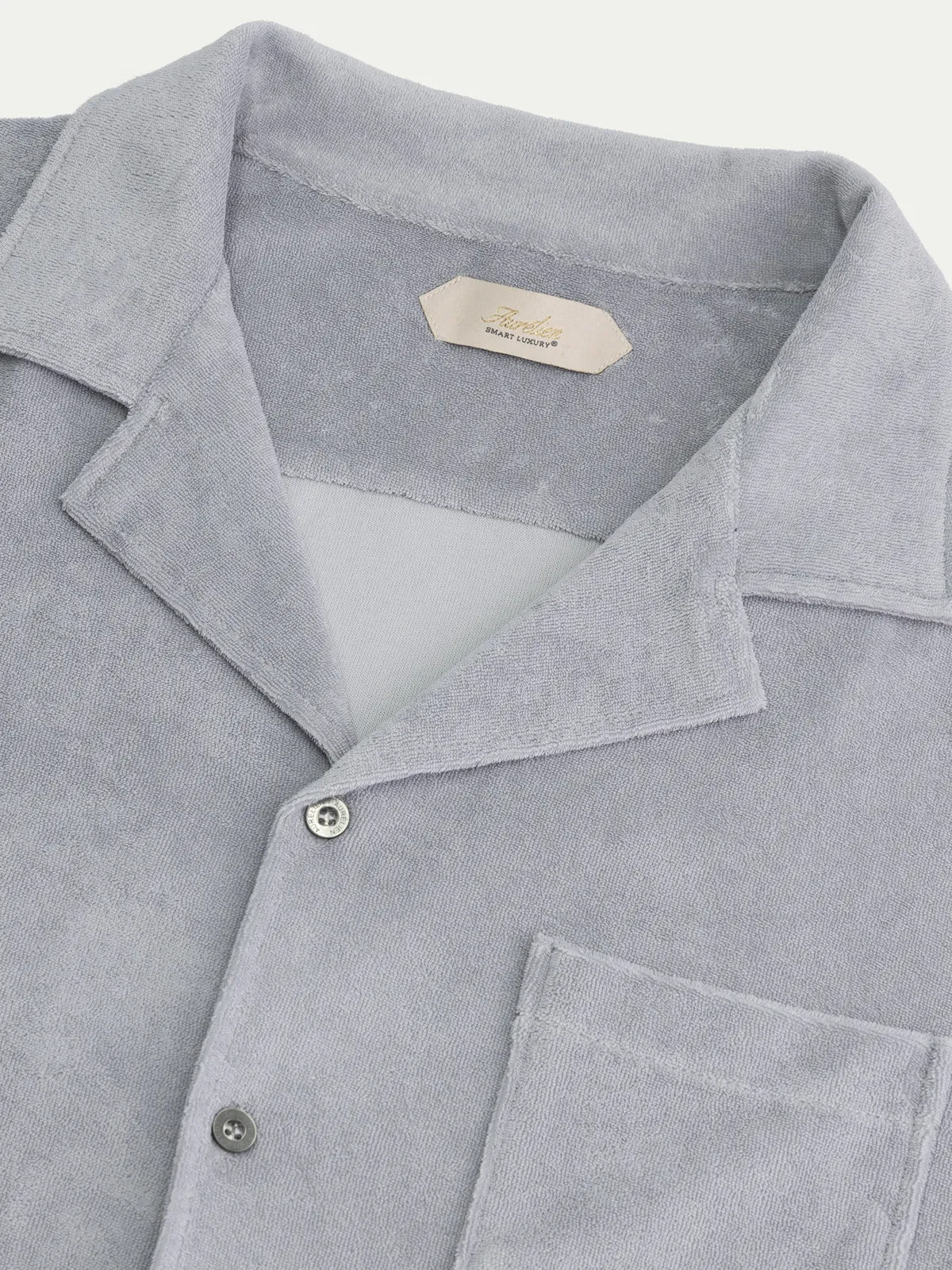 Light Grey Terry Towelling Resort Shirt