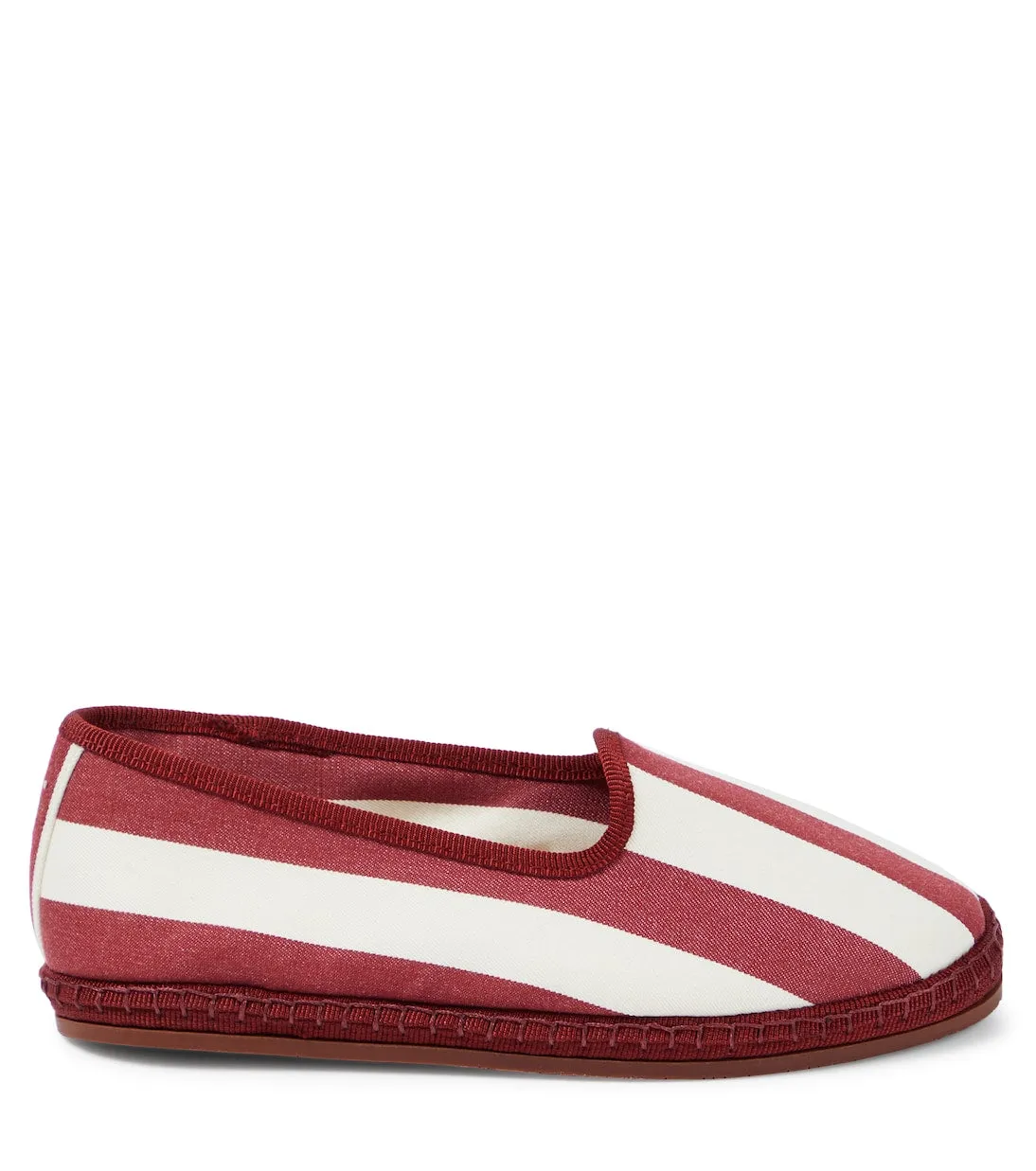 Loro Piana striped canvas slippers, multicolor