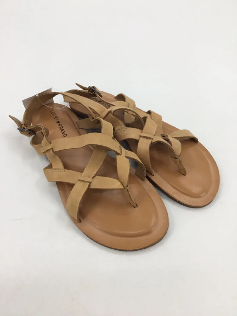 Lucky Brand Child Size 5 Youth Brown Sandals/Flip Flops