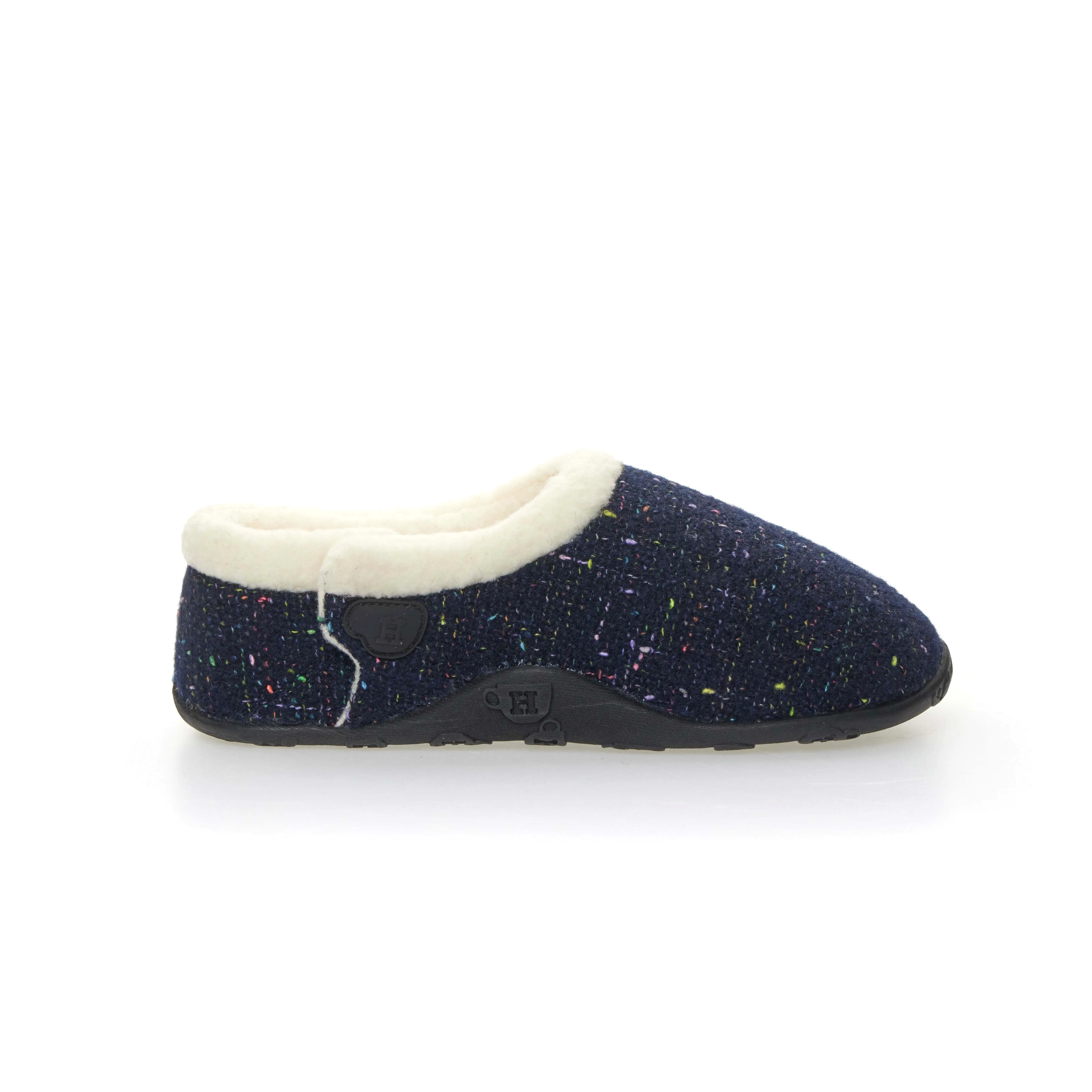 Luna - Navy Flecked Women's Slippers