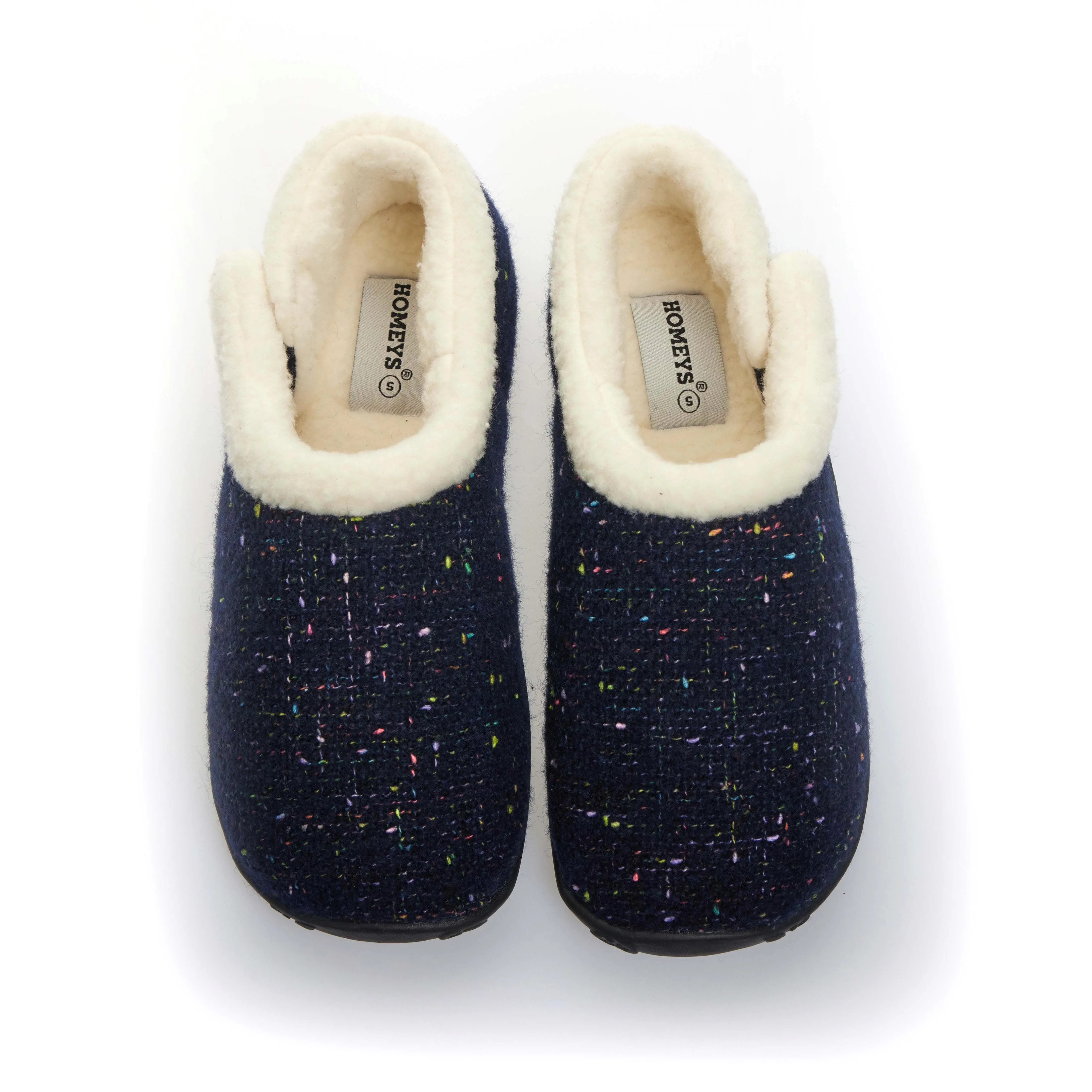 Luna - Navy Flecked Women's Slippers