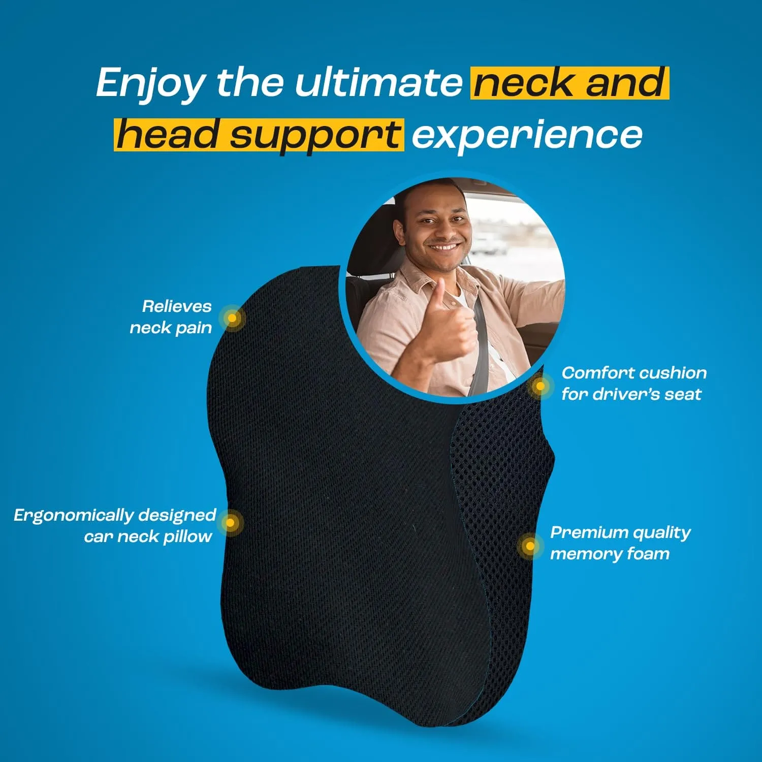 Memory Foam Car Neckrest Pillow