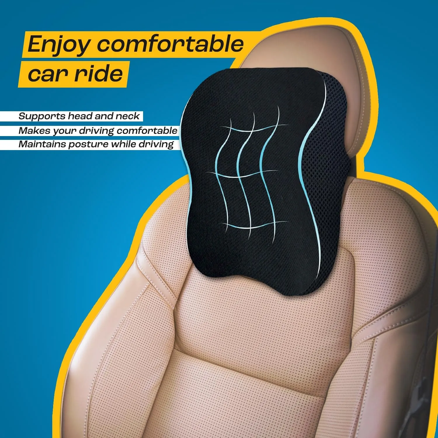 Memory Foam Car Neckrest Pillow